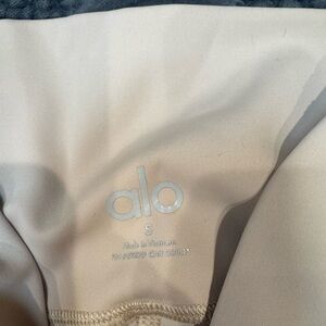 Alo Cream leggings size small (two matching tops sold separately)